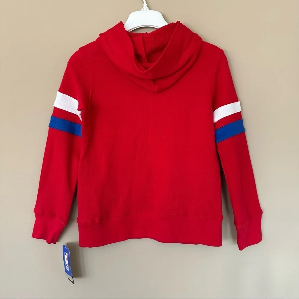 NEW Girls Medium 10-12 Clippers Basketball Hoodie NBA Red White Blue Sweatshirt